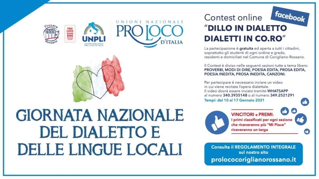 “DILLO IN DIALETTO - DIALETTI IN CO.RO” 11 Contest dialetto