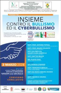Insieme contro il bullismo ed il cyberbullismo: sabato 02 marzo evento conclusivo con la proiezione dello spot realizzato
